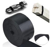 TEUVO 50mm x 5M Fascette Fermacavo, Non Adesivi Fascette per Cavi Riutilizzabili per Raccogli Cavi Scrivania, DIY Artigianato, Fissaggio della Tenda, Cable Management su Casa e Ufficio