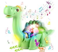 TEUVO Giochi Bambini 1 2 3 Anno Giochi Bimbo Neonato 6-9 12 18 Mesi Musicale Gattonare Dinosauro Che Cammina Neonato, Brachiosaurus Musicali Giocattoli Luci Educativi Bambino Regali Compleanno Natale