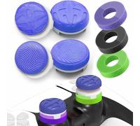 TEUVO Thumbstick Copri Analogici, 4 Tappi Analogico + 3 Precision Rings Assistance Shock Absorbers Gommini Controllore Joystick per PS4 Accessori Controllo e Ridurre Pollice La Stanchezza