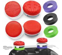 TEUVO Thumbstick Copri Analogici, 4 Tappi Analogico + 3 Precision Rings Assistance Shock Absorbers Gommini Controllore Joystick Accessori Controllo e Ridurre Pollice La Stanchezza