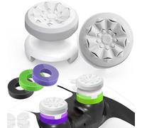 TEUVO Thumbstick Gommini Joystick per PS5, Copri Analogici per PS5 & 3 Precision Rings Assistance Shock Absorbers Tappi Analogico per PS5 Controllore PS4 Controllo e Ridurre Pollice La Stanchezza