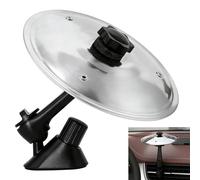 TEUYOE Car Crash Cymbal, tamburo rotante a 360° con simbolo dell'automobile, piatto di ventilazione per tutti i veicoli, batteristi, musicisti e appassionati di auto (argento)