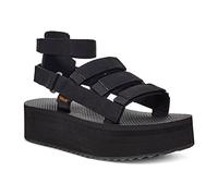 Teva Flatform Mevia Adjustable Quick-Drying Casual Sandals, Sandali Donna, Nero, 38 EU