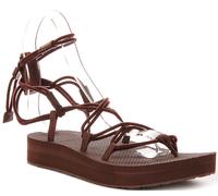 Teva Midform Infinity Sandali Platform In Tela Donna Bordeaux