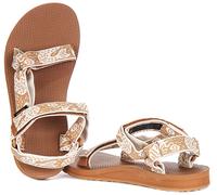 Teva Orig Universale Back Strap Prism Sandalo Da Donna In Beige EU 36-42