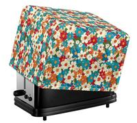 Tevecatos Copertura per tostapane con stampa floreale colorata Tostapane Protezione antipolvere Impermeabile Protezione da forno riutilizzabile per piccoli elettrodomestici Copertura protettiva per