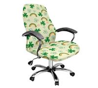 Tevecatos Coprisedia da ufficio antipolvere per il giorno di San Patrizio, facile da installare, comodo, antipolvere, elastico, in poliestere e spandex, con motivo teschio di bestiame, piccolo