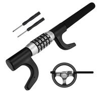 Tevlaphee Antifurto Auto Blocca Sterzo Automobile Bloccasterzo Auto Universale Sicurezza (Nero)