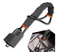 Tevlaphee Blocca Sterzo Automobile, Antifurto Auto, Bloccasterzo Auto, Testa in Metallo, Alta Visibilità, Robusto, Universale, 3 Chiavi(Nero)