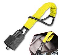 Tevlaphee Blocca Sterzo Automobile, Antifurto Auto, Bloccasterzo Auto, Testa in Metallo, Alta Visibilità, Robusto, Universale, 3 Chiavi(Giallo)