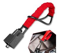 Tevlaphee Blocca Sterzo Automobile, Antifurto Auto, Bloccasterzo Auto, Testa in Metallo, Alta Visibilità, Robusto, Universale, 3 Chiavi(Rosso)