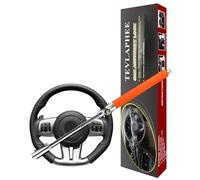 Tevlaphee Blocca Sterzo per Auto Antifurto di Bloccaggio Dispositivi Serratura dello Volante Universale Antifurto immobilizzatore con 3 Chiavi Bloccasterzo(Arancione)