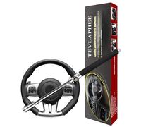 Tevlaphee Blocca Sterzo per Auto Antifurto di Bloccaggio Dispositivi Serratura dello Volante Universale Antifurto immobilizzatore con 3 Chiavi Bloccasterzo(Nero)