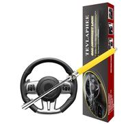 Tevlaphee Blocca Sterzo per Auto Antifurto di Bloccaggio Dispositivi Serratura dello Volante Universale Antifurto immobilizzatore con 3 Chiavi Bloccasterzo(Giallo)