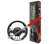 Tevlaphee Blocca Sterzo per Auto Antifurto di Bloccaggio Dispositivi Serratura dello Volante Universale Antifurto immobilizzatore con 3 Chiavi Bloccasterzo (Rosso)