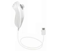 Tevodo Wii Nunchuck Controller, 1 confezione di joystick Nunchuck compatibile con console Wii Wii U (bianco)