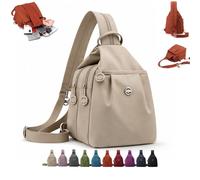 TEVROKS Borsa Da Viaggio Antifurto 3 In 1 Premium 2026, Borsa A Tracolla Borsa Da Viaggio Impermeabile Capiente Zaino, Borsa A Tracolla Convertibile Multi-tasca(Khaki)