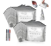 TEVROKS Borse Di Stoccaggio Sigillabili In Alluminio Riutilizzabili, Borse Di Stoccaggio In Alluminio Per Il Congelatore, Conservazione Alimentare Per Verdure, Frutta, Carne(M,20)