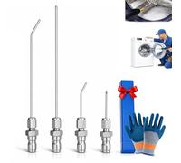 TEVROKS Kit 4 Ugelli per Idropulitrice Ad Alta Pressione per Lavatrice E Climatizzatore, Prolunga Acciaio Inox Raccordo Rapido 1/4 Pollice per Serpentina AC, Lavaggio Scaldacqua Camper