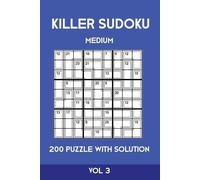 Tewebook Sumdoku Killer Sudoku Medium 200 Puzzle WIth Solution Vol 3 (Tascabile)