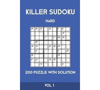 Tewebook Sumdoku Sumdoku Killer Sudoku Hard 200 Puzzle With Soluti (Tascabile)