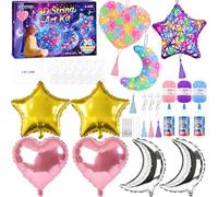 TEWWCEO Kit di Arte con Fili 3D per Bambini, Set di Lanterne Fai Da Te per Bambine, Arti e Mestieri, String Art, Regalo Bambina 6 7 8 9 10 11 12 Anni, Regali di Compleanno per Bambini
