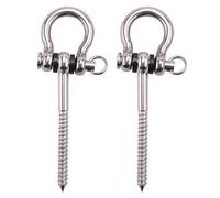 Tewwyler 2 Pezzi 304 Staffa Un Vite nel Acciaio Inossidabile Heavy Duty 180 Swing Hangers Yoga Amaca Sedia Sandbag Hardware Set di Altalene