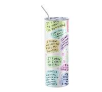 Tewzafiya Bicchiere Termico Acciaio Inossidabile,Bottiglia Termica 887 Ml con Stampa Citazioni Motivazionali | Tumbler Isolato per Campeggio Guida Scuola Caffè Succo Tè Palestra Bevande,Per Bevande