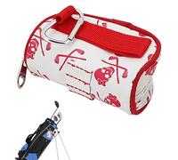 Tewzafiya Borsa da golf, borsa da golf, supporto per palloni da golf con teschio, borsa organizer da golf per uomini e donne, sportivi, per riporre 2 palline e 1 tè