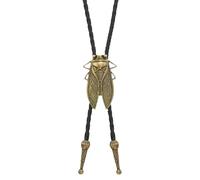 Tewzafiya Cravatte Western Per Uomini - Cravatta A Laccio In Pelle Finta Retrò | Collana Cowboy in Finta Pelle con Design Cicada,Per Donne Famiglia Giovani Costume Cosplay Bartender Viaggio