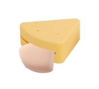 Tewzafiya Custodia a violazione in polvere a triangolo, contenitore a sfio in polvere triangolare - Porta spugna per trucco in silicone design di formaggio | Custodia cosmetica portatile, scatola a