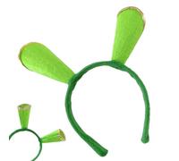 Tewzafiya Fascia per cosplay con orecchie, copricapo per Halloween, fascia dorata, comoda e portatile, per donne, uomini, adulti, spa mascherata, palcoscenico, doccia, cerchietto