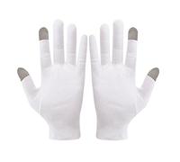 Tewzafiya Guanti in Cotone per Touch Screen,Guanti in Cotone Bianco per Touch Screen | Guanti da Guida,Guanti da Lavoro in Cotone, Guanti da Petto, Guanti da Lozione per la Protezione delle Mani