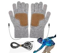 Tewzafiya Guanti Riscaldati Via USB,Guanti Isolati Con Touchscreen USB | Muffole Termiche Spesse E Isolate | Per Ciclismo Sci Attività All'Aperto Campeggio Guida Trekking Clima Freddo Ufficio Casa