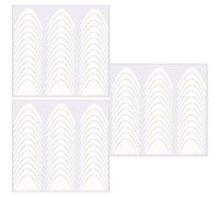 Tewzafiya Guide per unghie, adesivi per punta francese, Strisce per unghie per french manicure 1368 adesivi, Strumenti per stencil decorativi Strisce per manicure francese Adesivi per unghie con tre