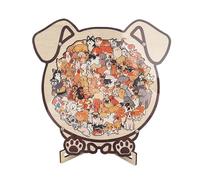 Tewzafiya Il Puzzle in Legno a Forma di Animali | Ornamento Da Scrivania Irregolare A Forma Di Animale,Puzzle In Legno Incorniciati | per Adulti Arredamento per Interni Domestici Soggiorno Studio