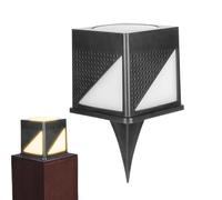 Tewzafiya Lampade a colonna esterna,Lampade a colonna, Lampada da terra solare impermeabile, quadrate esterne a LED, lampada solare moderna da 800mAh per il cortile del giardino