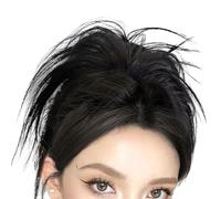 Tewzafiya Parrucca per capelli del panino, di pannelli finti - Wig di costume elegante regolabile elastico - Fanti disordinati naturali, estensioni dei capelli coda di cavallo per uscire, donne e