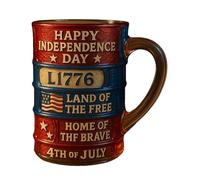 Tewzafiya Patriottica | da caffè per il 4 luglio e il giorno della memoria,Contenitore riutilizzabile in resina, contenitore decorativo per bevande uso domestico e studio