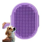 Tewzafiya Pennello per cani per animale domestico dai capelli corti, pennello per il bagno per cani | Ripasso a shampoo in gomma morbida con design ergonomico - Strumenti di toelettatura a presa
