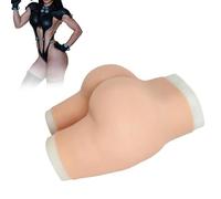 Tex-Eorey Crossdressing Silicone Mutandine Vagina Finta Panty Butt Shaper Enhancer Pluggable Hip Enhancer Biancheria Intima,Wheat(Basics),One Size