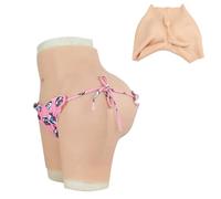 Tex-Eorey Crossdressing Silicone Pantaloni Butt Lifter Mutandine Maschio A Femmina Nascondere Gaffo Penetrabile Finta Figa Panty,Wheat(Basics),One Size