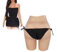 Tex-Eorey Mutande Spesse Imbottite in Silicone per Sollevare I Glutei Vagina Finta per Esaltare I Fianchi Pantaloni Modellanti per Il Culo per Il Crossdresser,Wheat(Upgrades)