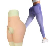 Tex-Eorey Mutandine con Silicone Realistiche per Aumentare Il Sedere con Cavallo Aperto, Mutandine con Falso Sedere, Potenziatori dei Fianchi, Shapewear, Intimo Lifting per Donne,White (0.8cm)