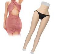 Tex-Eorey Mutandine Gaff in Silicone con Cuscinetti per Aumento dei Fianchi da Uomo A Donna, Biancheria Intima per Crossdresser per Sollevare Il Sedere, Shorts Modellanti E Controllo,Brown(Upgrades)
