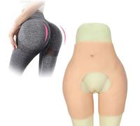 Tex-Eorey Mutandine in Silicone Realistiche con Cavallo Aperto, Slip Modellanti per Glutei E Controllo dei Fianchi per Donna,Wheat(1.2cm)