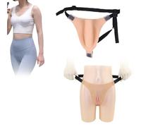 Tex-Eorey Mutandine in Silicone Transgender con Controllo della Punta del Cammello da Uomo Le Mutandine Perizoma Nascosta Gaff Possono Essere Penetrate per Crossdressers Drag Queen,Natural