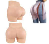 Tex-Eorey Mutandine Modellanti in Silicone Design Realistico Penetrabile Panty Hip Enhancer Pantaloncini per Crossdressers Transgender,White(Basics)