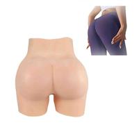 Tex-Eorey Mutandine Realistiche in Silicone Pantaloni per Potenziare I Fianchi con Culo Finto Nascondere I Boxer Gaff per Cosplay Travestiti,White(Basics),One Size
