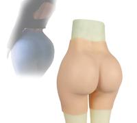 Tex-Eorey Pantaloncini Dell'anca per Il Sollevamento del Corpo in Silicone Slip di Controllo del Cuneo Finto per Le Donne Crossdressers Cosplay,White (0.8cm)